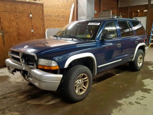 1D4HS58N23F542019 - 2003 DODGE DURANGO SL BLUE photo 2