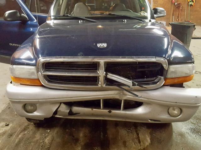 1D4HS58N23F542019 - 2003 DODGE DURANGO SL BLUE photo 7