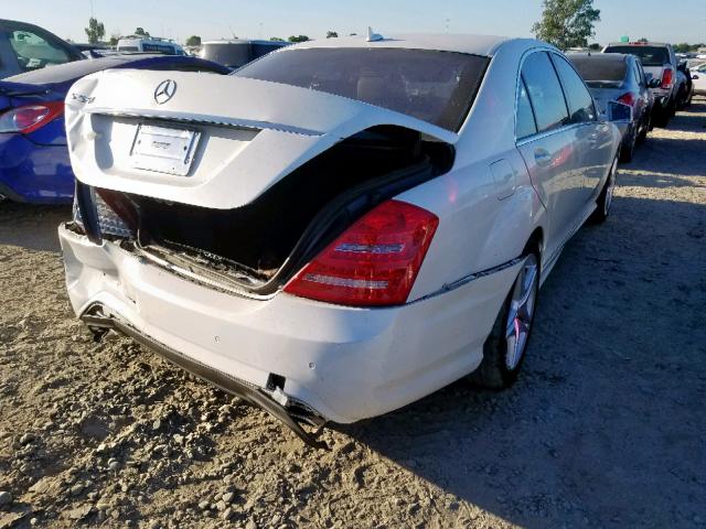 WDDNG7BB6BA388847 - 2011 MERCEDES-BENZ S 550 WHITE photo 4