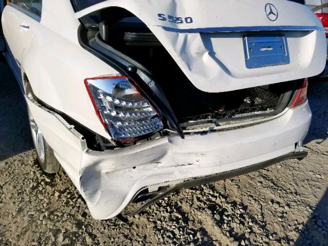 WDDNG7BB6BA388847 - 2011 MERCEDES-BENZ S 550 WHITE photo 9