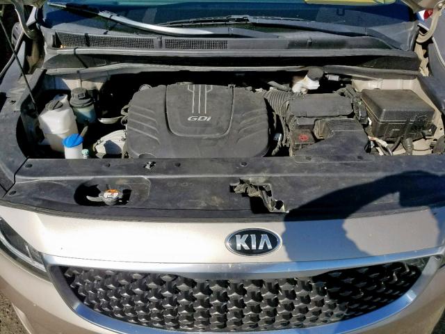 KNDMB5C13F6057179 - 2015 KIA SEDONA LX GOLD photo 7