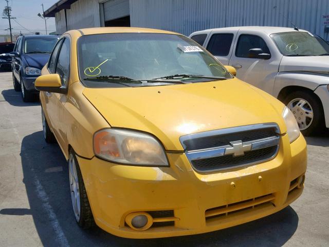 KL1TG56E39B395700 - 2009 CHEVROLET AVEO LT YELLOW photo 1