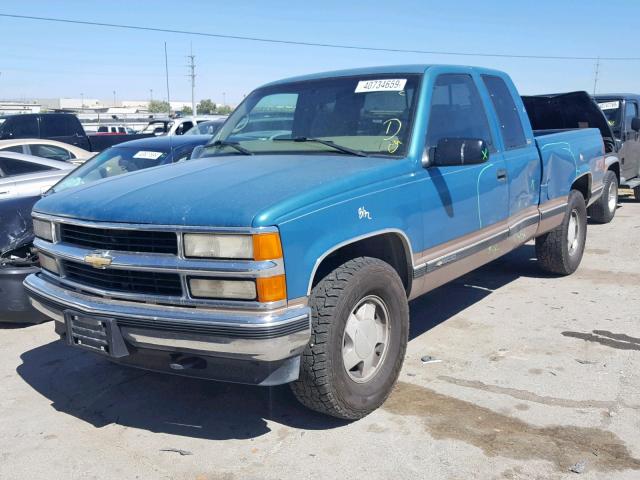 2GCEK19RXV1114414 - 1997 CHEVROLET GMT-400 K1 BLUE photo 2