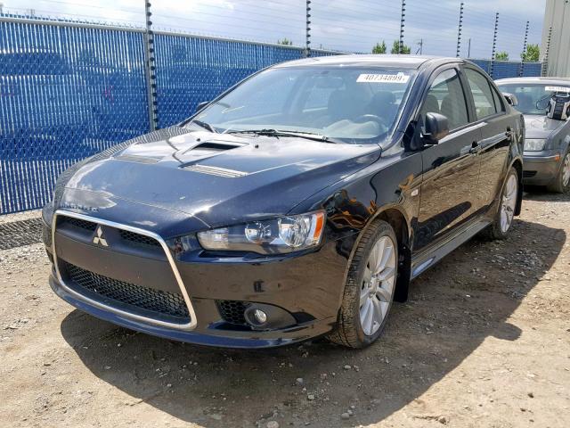 JA32V6FV9BU602132 - 2011 MITSUBISHI LANCER RAL BLACK photo 2