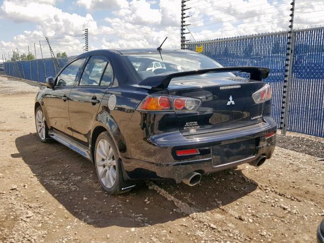 JA32V6FV9BU602132 - 2011 MITSUBISHI LANCER RAL BLACK photo 3