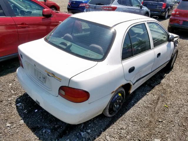 KMHVF24N9VU353533 - 1997 HYUNDAI ACCENT GL WHITE photo 4