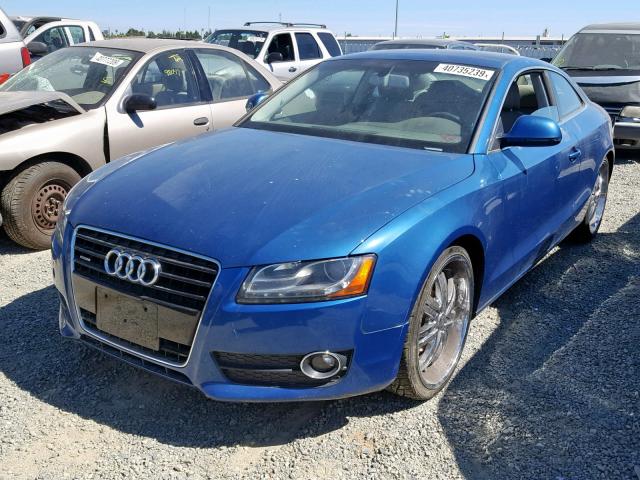 WAUDK78T38A045987 - 2008 AUDI A5 QUATTRO BLUE photo 2