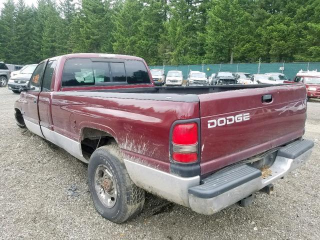 3B7KC23682M263901 - 2002 DODGE RAM 2500 MAROON photo 3