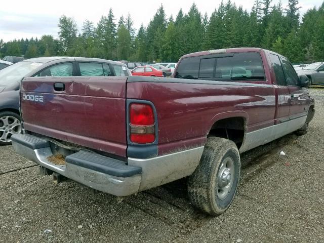 3B7KC23682M263901 - 2002 DODGE RAM 2500 MAROON photo 4