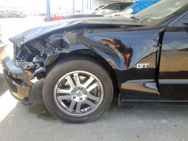 1ZVHT85H085163136 - 2008 FORD MUSTANG GT BLACK photo 9