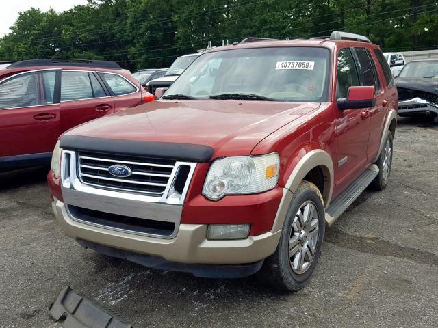 1FMEU64E07UA91689 - 2007 FORD EXPLORER E RED photo 2