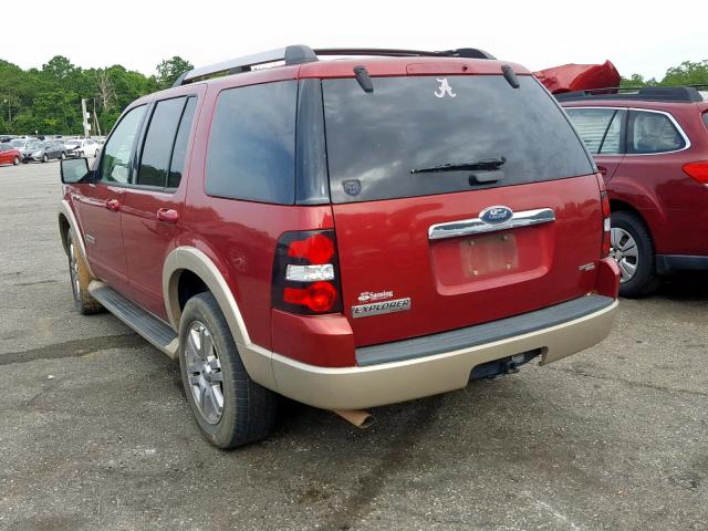 1FMEU64E07UA91689 - 2007 FORD EXPLORER E RED photo 3