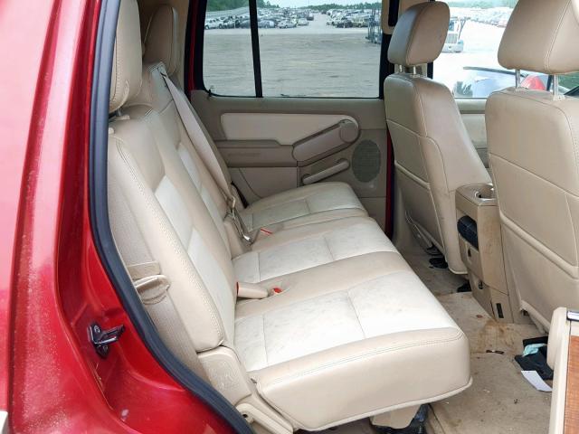 1FMEU64E07UA91689 - 2007 FORD EXPLORER E RED photo 6