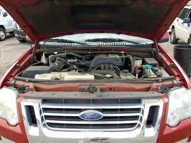 1FMEU64E07UA91689 - 2007 FORD EXPLORER E RED photo 7