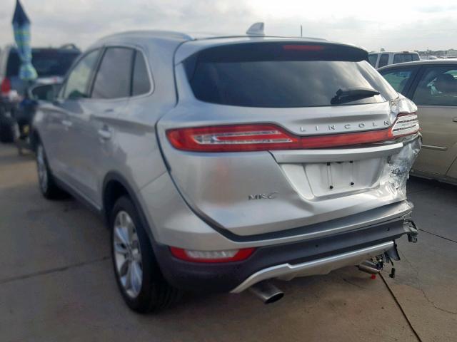 5LMCJ1A95FUJ19282 - 2015 LINCOLN MKC SILVER photo 3