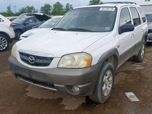 4F2YU09142KM11279 - 2002 MAZDA TRIBUTE LX WHITE photo 2