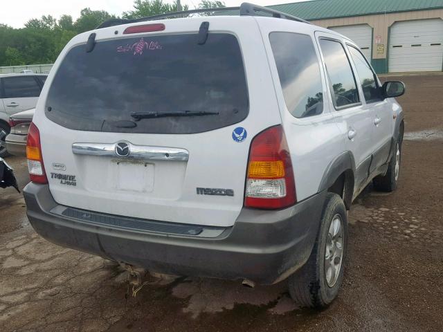 4F2YU09142KM11279 - 2002 MAZDA TRIBUTE LX WHITE photo 4