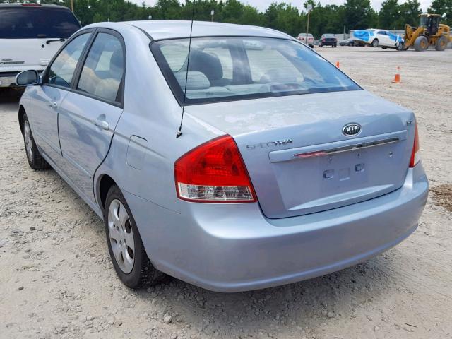 KNAFE121485517644 - 2008 KIA SPECTRA EX BLUE photo 3