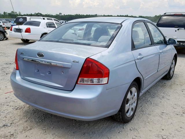 KNAFE121485517644 - 2008 KIA SPECTRA EX BLUE photo 4