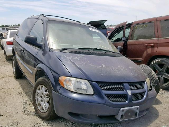 1D4GP25B84B522730 - 2004 DODGE CARAVAN SE BLUE photo 1