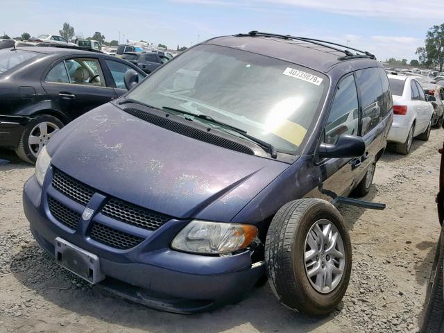 1D4GP25B84B522730 - 2004 DODGE CARAVAN SE BLUE photo 2