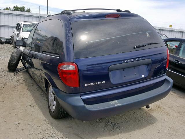 1D4GP25B84B522730 - 2004 DODGE CARAVAN SE BLUE photo 3