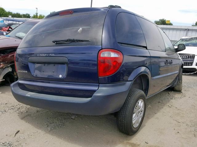 1D4GP25B84B522730 - 2004 DODGE CARAVAN SE BLUE photo 4