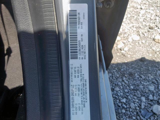 1C3CCBBB1DN595078 - 2013 CHRYSLER 200 TOURIN GRAY photo 10