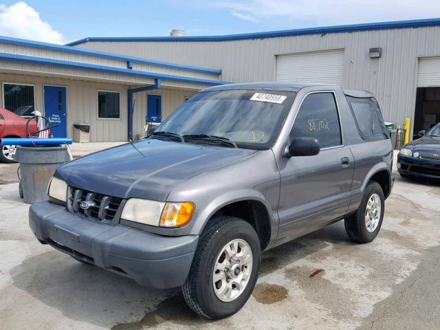 KNDJB623015705426 - 2001 KIA SPORTAGE GRAY photo 2