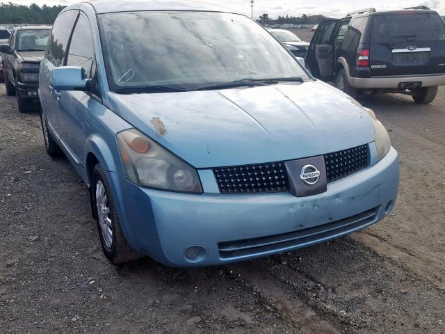 5N1BV28U94N347456 - 2004 NISSAN QUEST S BLUE photo 1