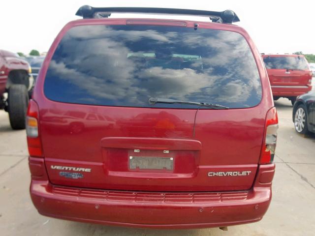 1GNDX13E14D105842 - 2004 CHEVROLET VENTURE LU BURGUNDY photo 9