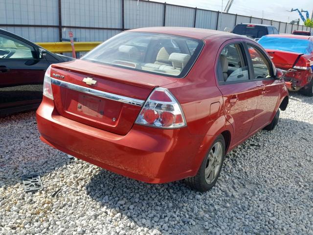 KL1TD5DE6BB117567 - 2011 CHEVROLET AVEO LS RED photo 4