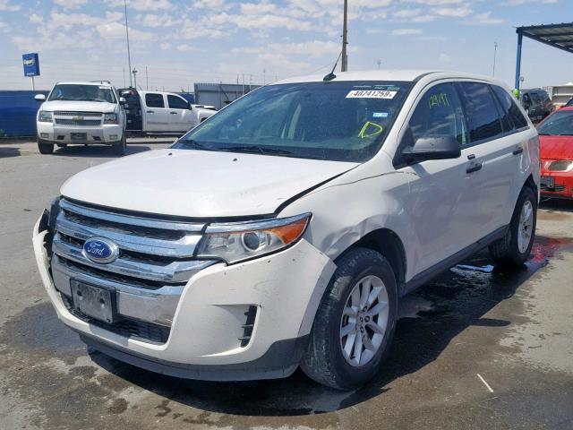 2FMDK3GC3DBB07119 - 2013 FORD EDGE SE WHITE photo 2