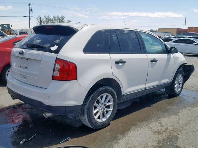 2FMDK3GC3DBB07119 - 2013 FORD EDGE SE WHITE photo 4