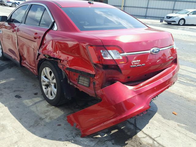 1FAHP2EW8BG142247 - 2011 FORD TAURUS SEL RED photo 9