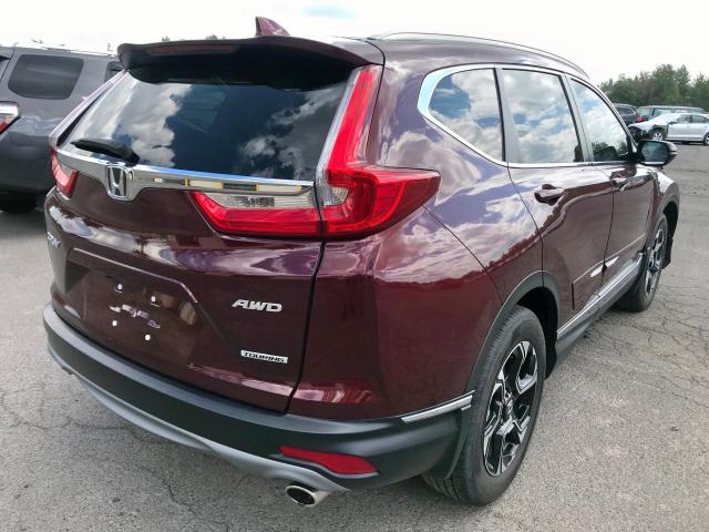 7FARW2H98JE027068 - 2018 HONDA CR-V TOURI MAROON photo 4