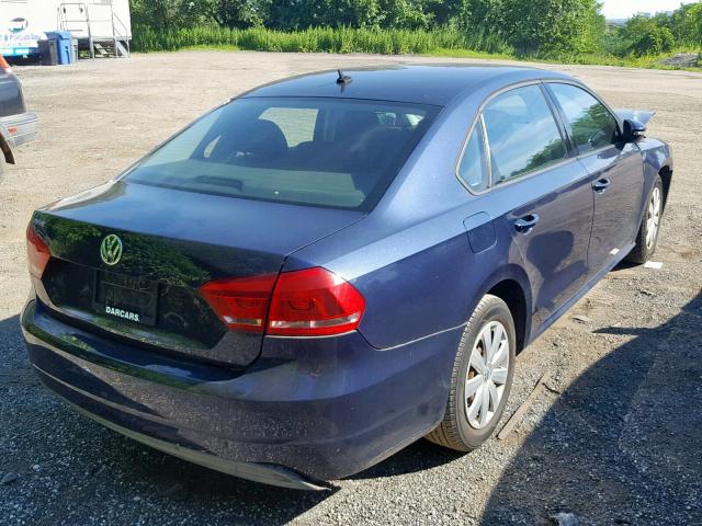 1VWAP7A33CC070741 - 2012 VOLKSWAGEN PASSAT S BLUE photo 4