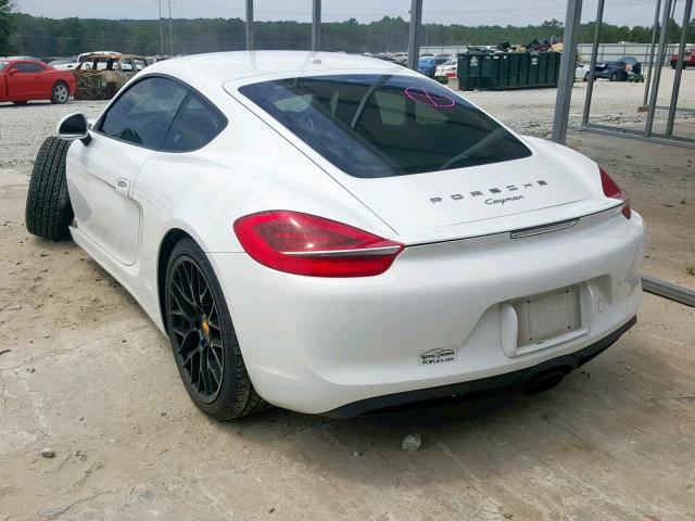 WP0AA2A86EK171199 - 2014 PORSCHE CAYMAN WHITE photo 3