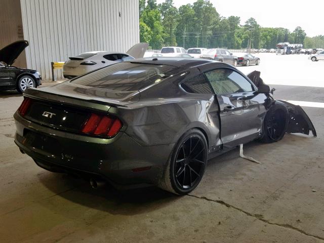 1FA6P8CF5F5351511 - 2015 FORD MUSTANG GT GRAY photo 4