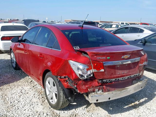 1G1P75SZ4E7100256 - 2014 CHEVROLET CRUZE RED photo 3