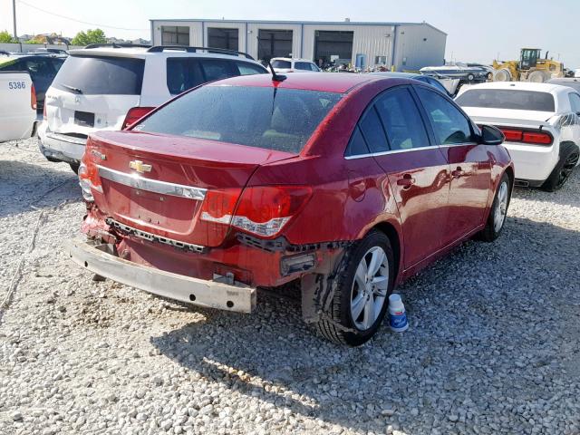 1G1P75SZ4E7100256 - 2014 CHEVROLET CRUZE RED photo 4