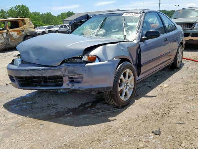 2HGEJ2227SH549420 - 1995 HONDA CIVIC DX SILVER photo 2