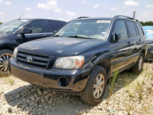 JTEDD21A050107108 - 2005 TOYOTA HIGHLANDER BLACK photo 2