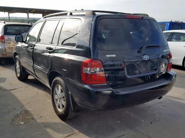 JTEDD21A050107108 - 2005 TOYOTA HIGHLANDER BLACK photo 3