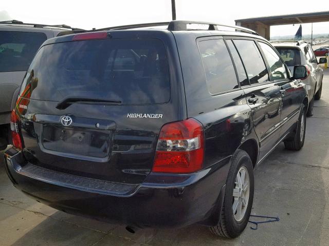 JTEDD21A050107108 - 2005 TOYOTA HIGHLANDER BLACK photo 4