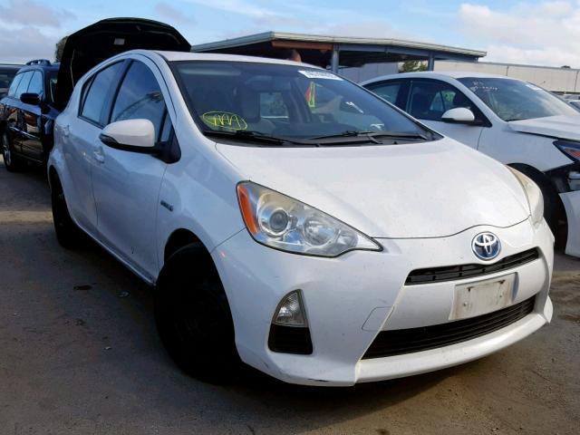 JTDKDTB31C1513844 - 2012 TOYOTA PRIUS C WHITE photo 1