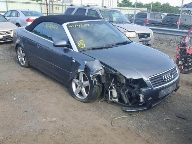 WAUAT48H33K015689 - 2003 AUDI A4 3.0 CAB GRAY photo 1