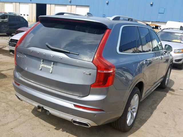 YV4A22PK7G1077550 - 2016 VOLVO XC90 T6 SILVER photo 4