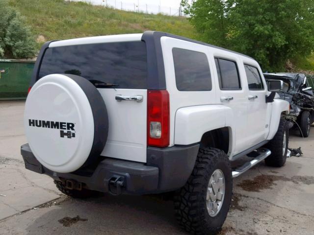 5GTDN13E378250837 - 2007 HUMMER H3 WHITE photo 4