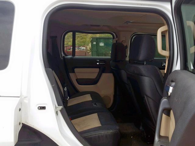 5GTDN13E378250837 - 2007 HUMMER H3 WHITE photo 6